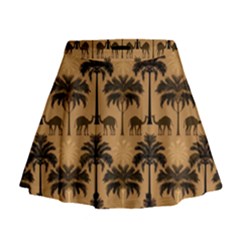 Background Abstract Pattern Design Mini Flare Skirt