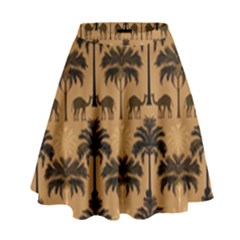 Pattern Symmetry Stack Texture High Waist Skirt