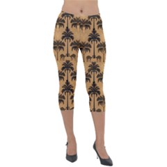 Pattern Symmetry Stack Texture Lightweight Velour Capri Leggings 