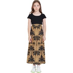 Pattern Symmetry Stack Texture Kids  Flared Maxi Skirt by Jatiart