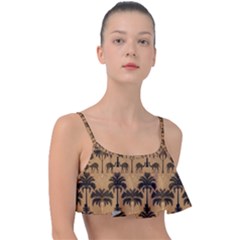 Background Abstract Pattern Design Frill Bikini Top