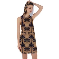 Background Abstract Pattern Design Racer Back Hoodie Dress