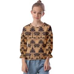 Background Abstract Pattern Design Kids  Cuff Sleeve Top