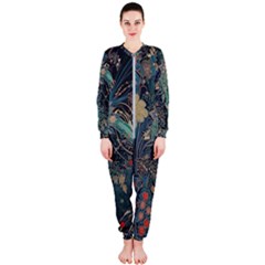 Bird Flower Tree Forest Onepiece Jumpsuit (ladies)