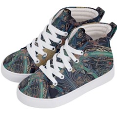 Bird Flower Tree Forest Kids  Hi-top Skate Sneakers