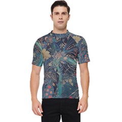 Flowers Trees Forest Men s Short Sleeve Rash Guard by Jatiart