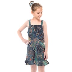 Flowers Trees Forest Kids  Overall Dress