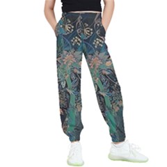 Vintage Peacock Feather Kids  Joggers