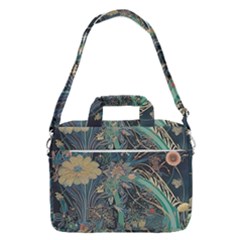 Vintage Peacock Feather Macbook Pro 16  Shoulder Laptop Bag by Jatiart