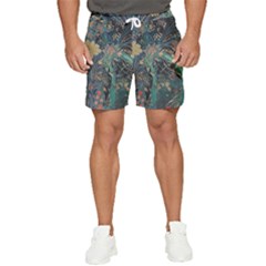 Vintage Peacock Feather Men s Runner Shorts