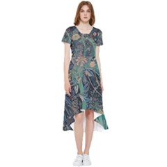 Flowers Trees Forest High Low Boho Dress