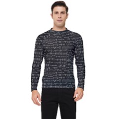 Math Equations Formulas Pattern Men s Long Sleeve Rash Guard