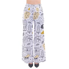 Doodle Seamless Pattern With Autumn Elements So Vintage Palazzo Pants