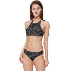 Math Equations Formulas Pattern Banded Triangle Bikini Set by Ravend