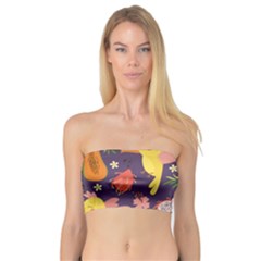 Exotic Seamless Pattern With Parrots Fruits Bandeau Top