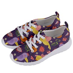 Exotic Seamless Pattern With Parrots Fruits Women s Lightweight Sports Shoes