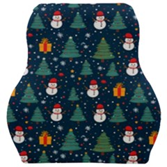 Snow Snowman Tree Christmas Tree Car Seat Velour Cushion 