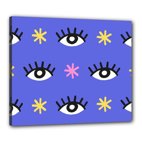 Eye Star Asterisk Pattern Background Canvas 24  X 20  (stretched)