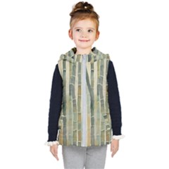Bamboo Plants Kids  Hooded Puffer Vest by Ravend