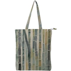 Bamboo Plants Double Zip Up Tote Bag