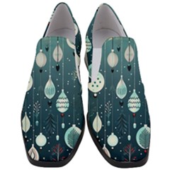 Ball Bauble Winter Women Slip On Heel Loafers