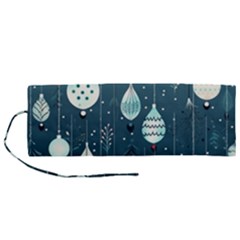 Ball Bauble Winter Roll Up Canvas Pencil Holder (m)