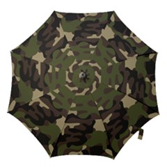 Texture Military Camouflage Repeats Seamless Army Green Hunting Hook Handle Umbrellas (small)