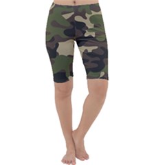 Texture Military Camouflage Repeats Seamless Army Green Hunting Cropped Leggings 