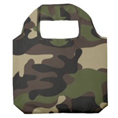 Texture Military Camouflage Repeats Seamless Army Green Hunting Premium Foldable Grocery Recycle Bag by Ravend