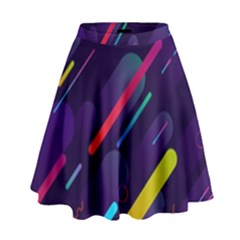 Colorful Abstract Background High Waist Skirt by Ravend