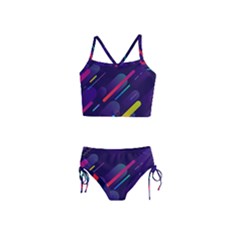 Colorful Abstract Background Girls  Tankini Swimsuit by Ravend