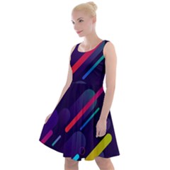 Colorful Abstract Background Knee Length Skater Dress