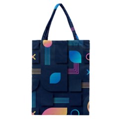 Gradient Geometric Shapes Dark Background Classic Tote Bag