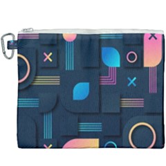 Gradient Geometric Shapes Dark Background Canvas Cosmetic Bag (xxxl)