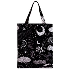 Vector Set Sketch Drawn With Space Zipper Classic Tote Bag