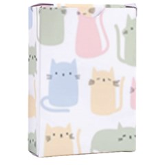 Cute Cat Colorful Cartoon Doodle Seamless Pattern Playing Cards Single Design (rectangle) With Custom Box by Ravend