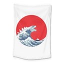 The Great Wave Of Kaiju Small Tapestry View1