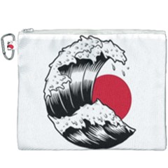 Japanese Sun & Wave Canvas Cosmetic Bag (xxxl)