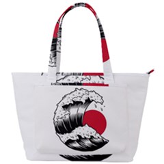 Japanese Sun & Wave Back Pocket Shoulder Bag  by Cendanart