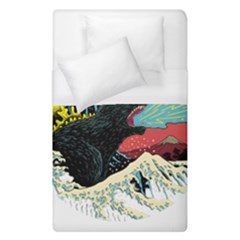 Retro Wave Kaiju Godzilla Japanese Pop Art Style Duvet Cover (single Size) by Cendanart