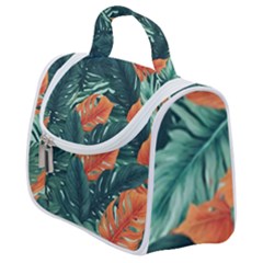 Green Tropical Leaves Satchel Handbag by Jack14