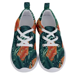 Green Tropical Leaves Running Shoes