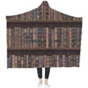 Old Bookshelf Orderly Antique Books Wearable Blanket View2