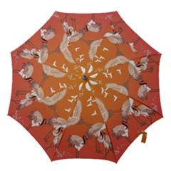 Japanese Crane Painting Of Birds Hook Handle Umbrellas (Medium)