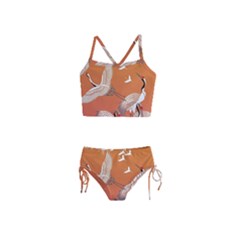 Japanese Crane Painting Of Birds Girls  Tankini Swimsuit