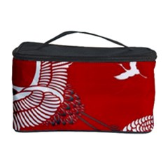 Japanese Crane Bird Art Cosmetic Storage Case by Cendanart