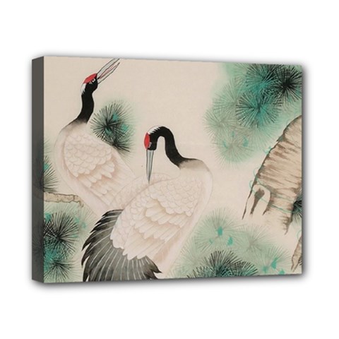 Japanese Crane Painting Of Bird Canvas 10  X 8  (stretched) by Cendanart