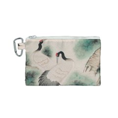 Japanese Crane Painting Of Bird Canvas Cosmetic Bag (small)