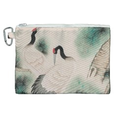 Japanese Crane Painting Of Bird Canvas Cosmetic Bag (xl)