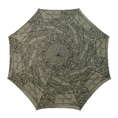 Vintage London Map Golf Umbrellas by Cendanart